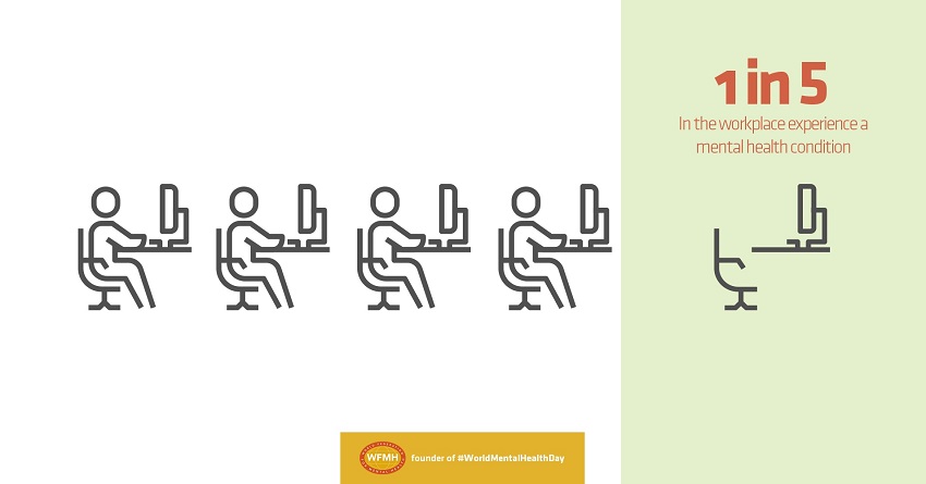 1 in 5 at work experience mental health condition