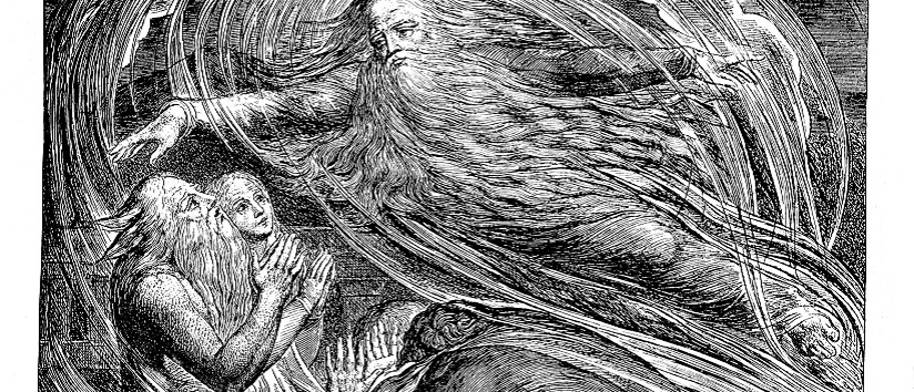 William Blake black and white engraving print
