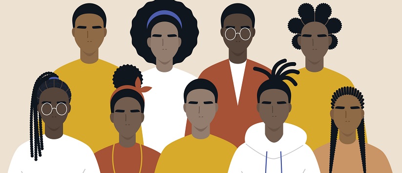 graphic of young black people 